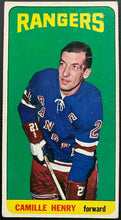 Load image into Gallery viewer, 1964-65 Vintage New York Rangers Camille Henry Topps Tallboy NHL Hockey Card
