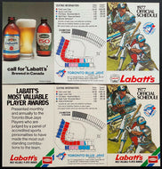 1977 Toronto Blue Jays Inaugural 1st Season MLB Schedule Lot 2 Different Skeds