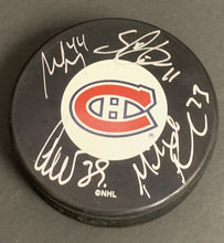 Load image into Gallery viewer, Montreal Canadiens Multi Signed Autographed Hockey Puck x4 Ryder Koivu Souray +
