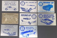 9 Different Ford Mustang Metal Car Rally Participants Plaque Badges Toronto