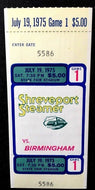 1975 Shreveport Steamer vs Birmingham Vulcans Full Ticket State Fair Stadium WFL