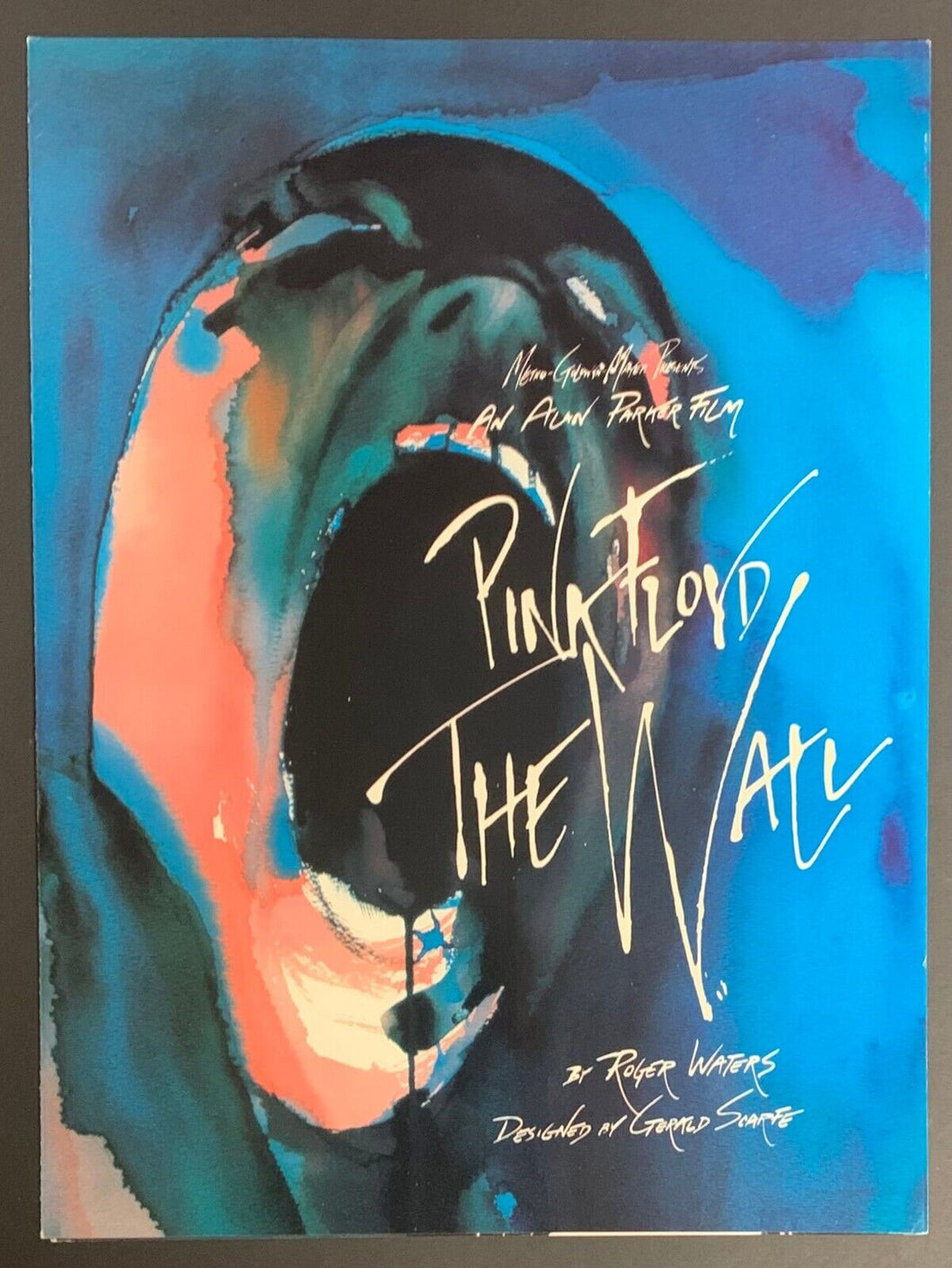 1982 Pink Floyd Movie The Wall 6 Page Fold-Out Press Folder Roger Waters Vintage