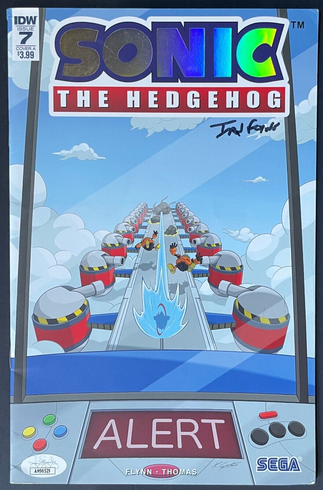Sonic The Hedgehog Comic Book #7 Graphic Novel Ian Flynn Autographed Signed JSA