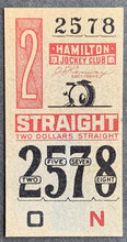 Load image into Gallery viewer, 1930's Horse Race Betting Ticket Hamilton Jockey Club Canadian Racetrack Vintage

