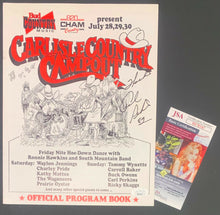 Load image into Gallery viewer, 1989 Carisle Country Campout Concert Program Carl Perkins Signed Auto Cover JSA
