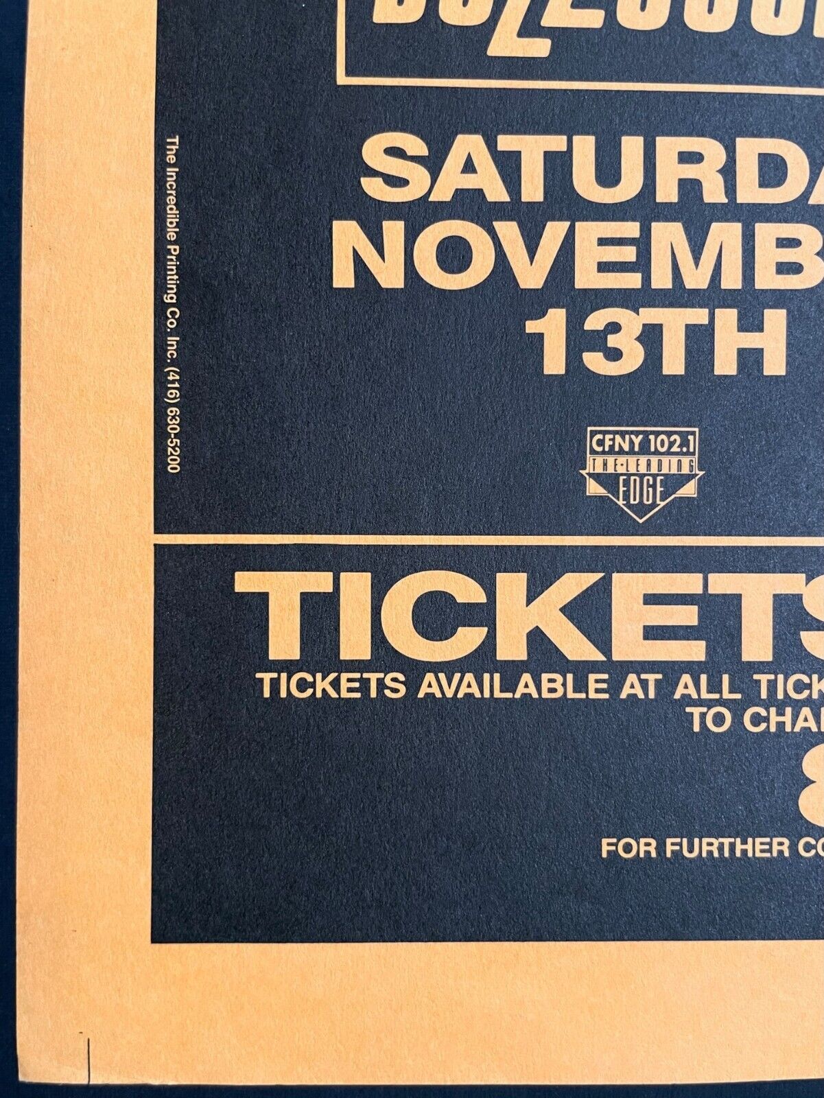 1993 Lee's Palace Band Poster The Buzzcocks Punk Rock Toronto