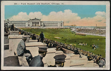 Load image into Gallery viewer, 1920's Vintage Field Museum &amp; Stadium Chicago Postcard Graham Burnham Company
