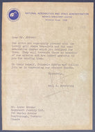 1969 Neil Armstrong Signed Letter NASA Letterhead Autographed JSA + Type 1 Photo
