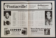 Load image into Gallery viewer, 1966 Maple Leaf Gardens NHL Program Insert + Ticket Stub Leafs vs Blackhawks
