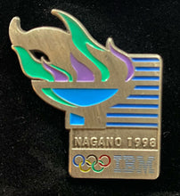 Load image into Gallery viewer, 1998 Nagano Winter Olympics Japan IBM Lapel Pin Set 4 Pins + Case Vintage
