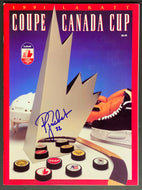 1991 Labatt Canada Cup Hockey Program Signed Team Canada Player Rick Tocchet