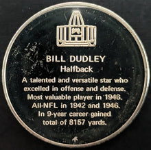 Load image into Gallery viewer, 1972 Bill Dudley Pro Football Hall Of Fame Medal Franklin Mint 1 Troy Oz NFL
