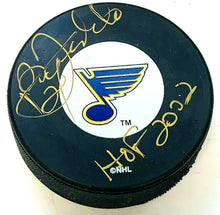 Load image into Gallery viewer, Bernie Federko Signed St. Louis Blues Hockey Puck Autographed NHL HOF 2002
