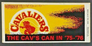 1975 Cleveland Cavaliers Bumper Sticker Decal Vintage NBA Basketball