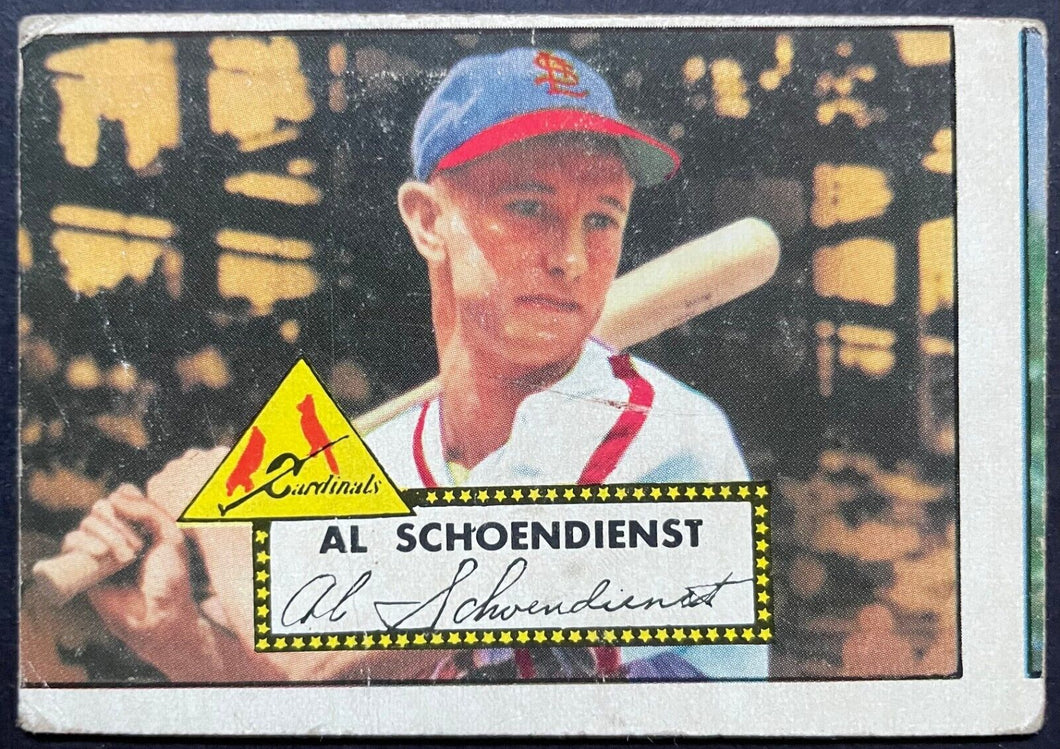 1952 Topps Baseball Al Schoendienst #91 St. Louis Cardinals MLB Card Vintage