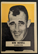 1959 General Mills Wheaties CFL Football Ron Howell Hamilton Ti-Cats CFL Card
