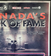 Load image into Gallery viewer, 2023 Canada&#39;s Rock Of Fame Induction Concert Massey Hall Poster Banner Handbill

