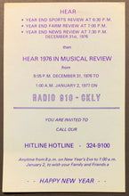 Load image into Gallery viewer, 1976 CKLY Chart Radio Survey Ontario Canada Music New Years 1977 Wild Cherry
