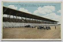 Load image into Gallery viewer, 1915 Vintage Chicago Speedway Postcard - Dario Resto 100 Mile Challenge Race
