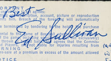 Load image into Gallery viewer, 1969 Unused Ticket New York Mets Game 5 + Ed Sullivan Autograph MLB Baseball LOA
