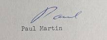 Load image into Gallery viewer, 1968 Paul Martin Signed Famous Canadian Diplomat Politician Autographed Politics
