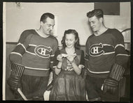 1946 NHL Montreal Canadiens Type 1 Photo Ken Mosdell Leo Lamoureux Miss Canada