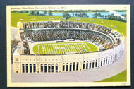 1930s Ohio State University Stadium Columbus Football Postcard Vintage