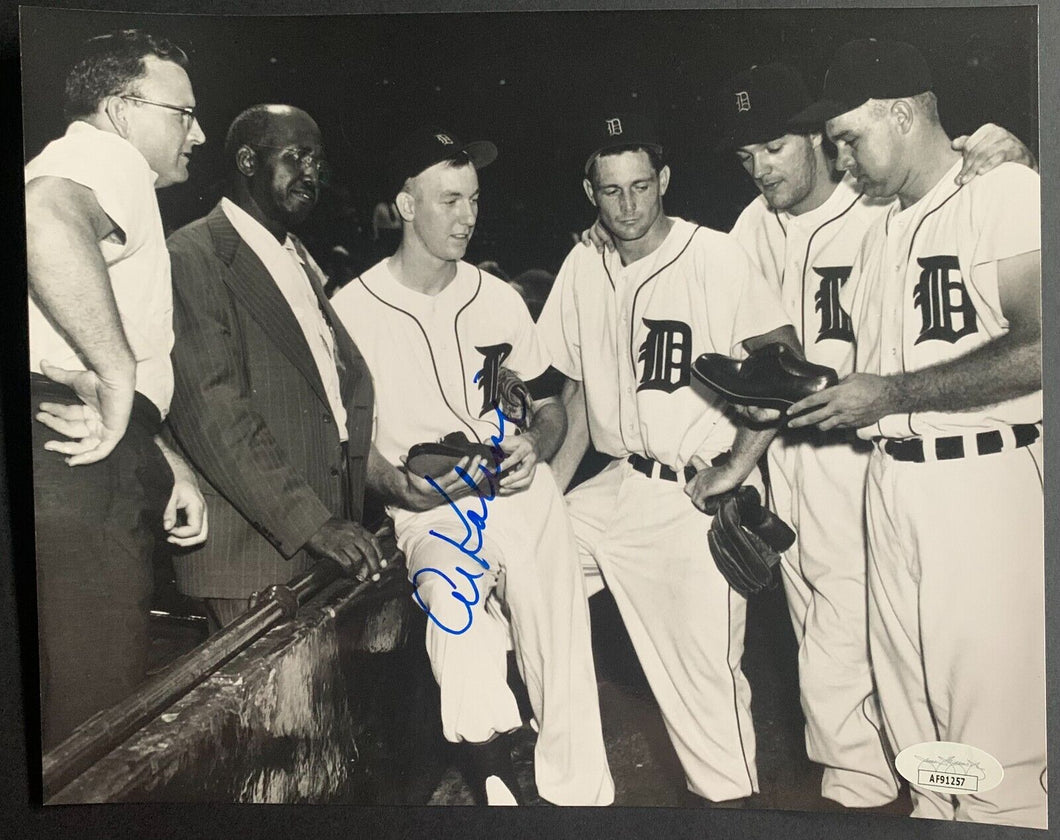 Autographed Al Kaline B&W Photo JSA MLB Baseball Signed Detroit Tigers Vintage
