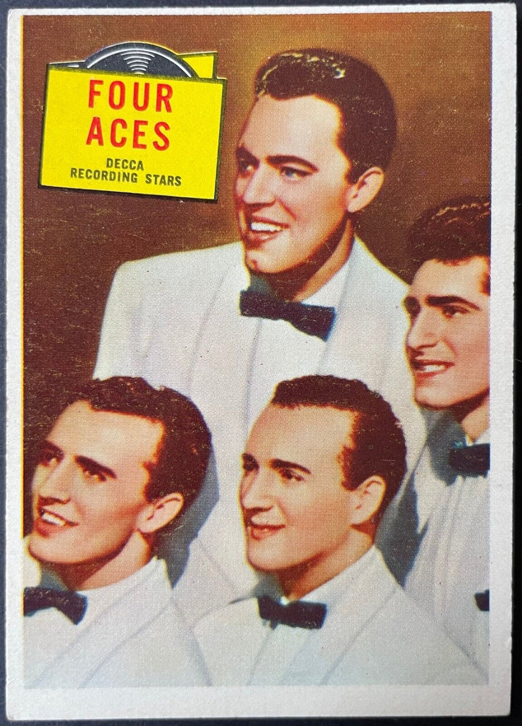1957 Topps Hit Stars Trading Card Four Aces #15 Non Sports Vintage