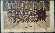1920's Montreal Canadiens Team Photo Weekend Newspaper Feature NHL Hockey VTG