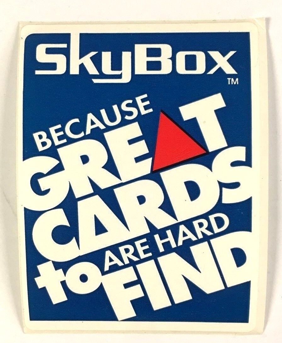 SkyBox Sports Cards Decal Sticker Because Great Cards Are Hard To Find