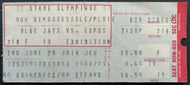 1978 Pearson Cup Olympic Stadium MLB Baseball Ticket Toronto Blue Jays vs Expos
