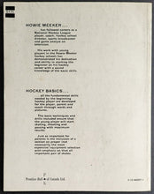 Load image into Gallery viewer, 1973 Howie Meeker&#39;s Hockey Basics Instructional Magazine Hockey Book NHL Vintage
