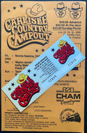 1989 Carlisle Country Campout Handbill + Unused Full Ticket Jennings Pride VTG