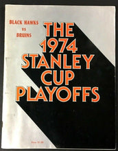 Load image into Gallery viewer, 1974 Stanley Cup Semis Playoffs Game 4 NHL Program Boston Bruins vs Blackhawks
