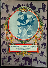 Load image into Gallery viewer, 1932 NHL Hockey Boston Garden Program Bruins vs New York Rangers Barry Hat Trick

