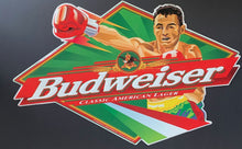 Load image into Gallery viewer, 1997 Oscar De La Hoya Budweiser Metal Boxing Sports Bar Sign Gym Decal Oversized
