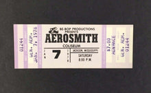 Load image into Gallery viewer, 01/07/1978 Aerosmith Concert Ticket Coliseum Jackson Mississippi Rock Music
