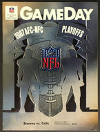 1988 NFL Football Playoff Program Cleveland Stadium Browns vs Baltimore Colts