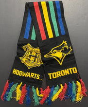 Load image into Gallery viewer, Toronto Blue Jays x Hogwarts Harry Potter Scarf Game Day Giveaway MLB Baseball
