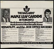 Maple Leaf Gardens Venue Rentals Advertisement Sign Promo Concerts Folk Dances +