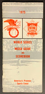 1975 World Series Media Guide & Scorecard Boston Red Sox vs Cincinnati Reds MLB