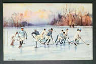 1902 Hockey Scene Post Card Playing Winter Sports Canada Tuck's Rare Vintage