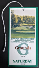 Load image into Gallery viewer, 1999 PGA Championship 6 Unused Grounds Passes @ Medinah Country Club Tiger Woods
