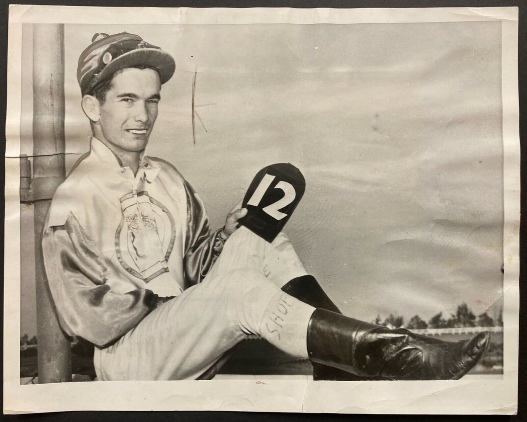 1953 Horse Racing Legend Willie Shoemaker Type 1 Photo Golden Gate Fields