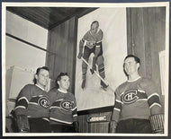 1941 Buddy O'Connor Morin Hefferman Forum Canadiens NHL HOFer Type 1 Photo LOA