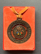 Vintage Canadian Olympic Medal in Original Case Historic Sports IOC