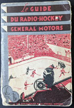 Load image into Gallery viewer, 1933-34 General Motors Hockey French Broadcast Guide Canadiens + Maroons Edition

