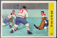 1958-59 Parkhurst Hockey Jacques Plante #21 Montreal Canadiens Vintage NHL