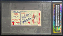 Load image into Gallery viewer, 1952 World Series Ticket Game 7 Ebbets Field Dodgers iCert Authentic CLINCHER!
